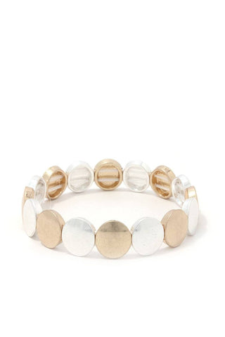 Round Metal Stretch Bracelet