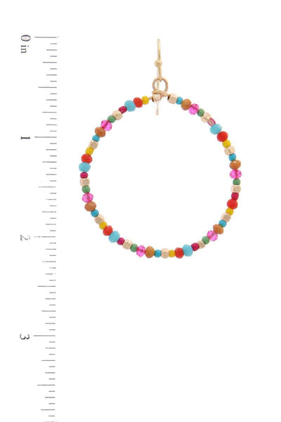 Beaded Circle Drop Earring