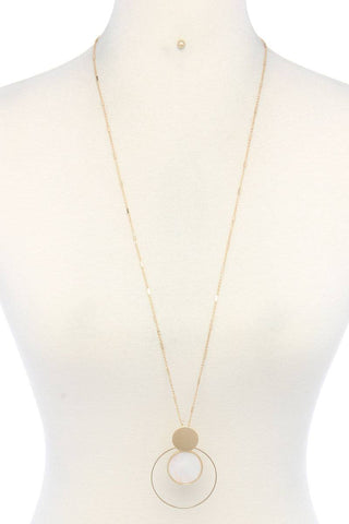 Cut Out Circle Pendant Necklace