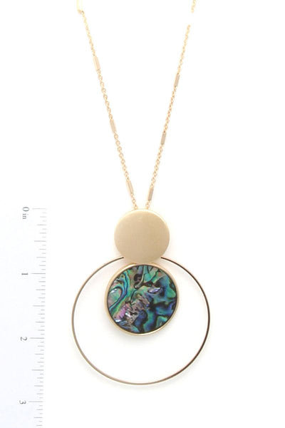 Cut Out Circle Pendant Necklace