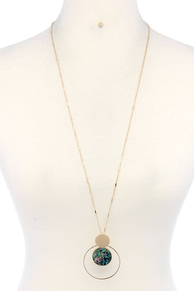 Cut Out Circle Pendant Necklace