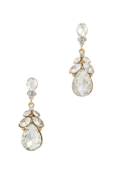 Rhinestone Post Drop Earring
