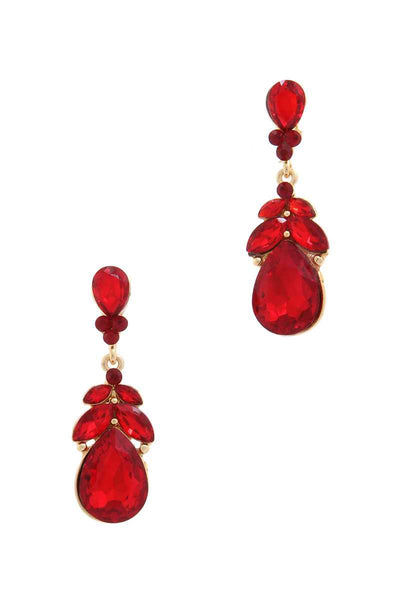 Rhinestone Post Drop Earring