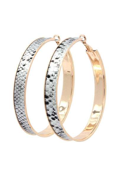 Snake Pattern Hoop Earring