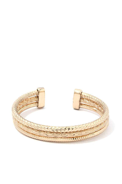 Textured Metal Cuff Bracelet