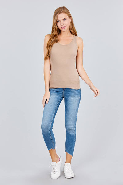 Racer Back Rib Tank Top