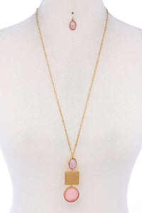 Fashion Modern Drop Necklace And Earring Set