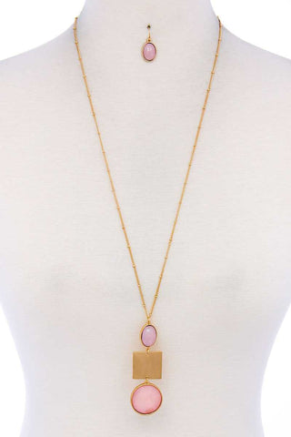 Fashion Modern Drop Necklace And Earring Set