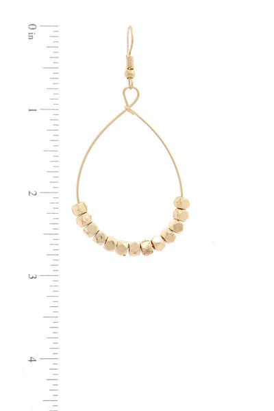 Beaded Metal Drop Earring