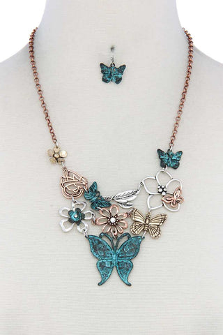 Metal Butterfly Necklace