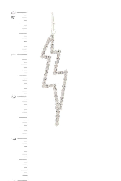 Rhinestone Lighting Bolt Drop Earring