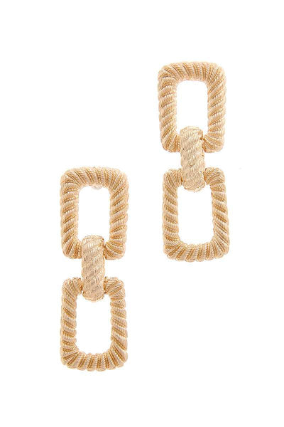 Textured Square Drop Earring