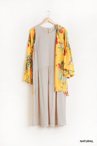 Sleeveless Tier Maxi Dress With Back Keyhole
