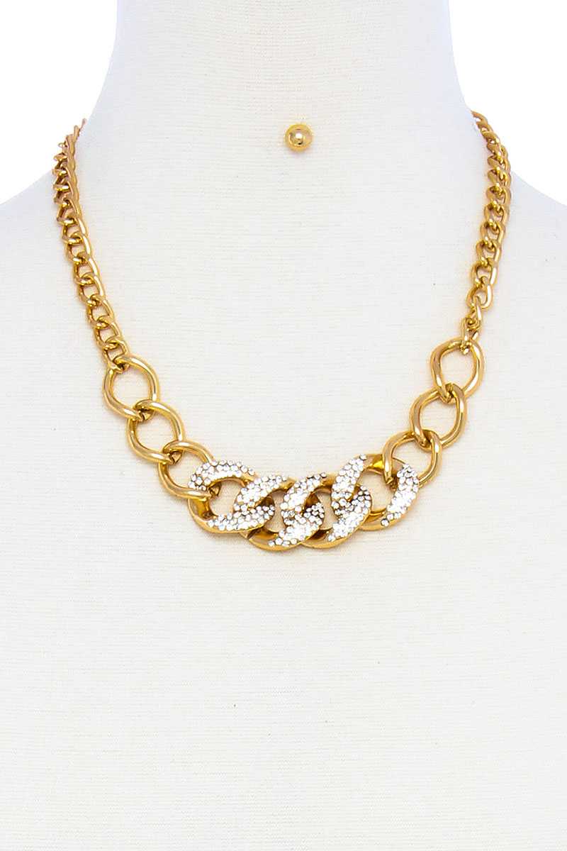 Designer Fashion Chain Necklace And Earring Set
