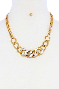 Designer Fashion Chain Necklace And Earring Set