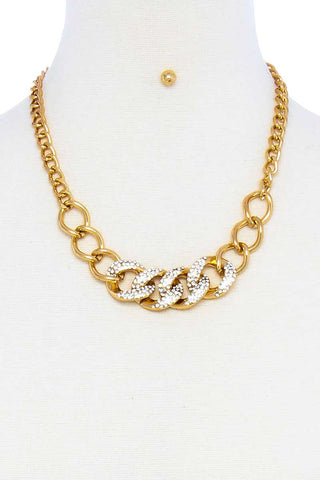Designer Fashion Chain Necklace And Earring Set