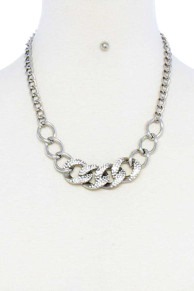 Designer Fashion Chain Necklace And Earring Set