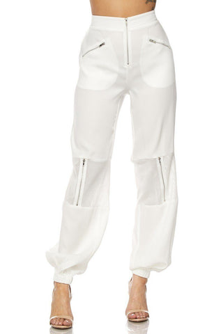 Mesh Knee Detail Pants